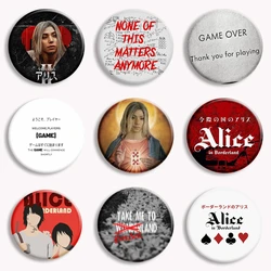 Hot Japan TV Alice in Borderland Soft Button Pin Chishiya Kuina Creative Game Over Brooch Badge Bag Decor Jewelry Fans Collect