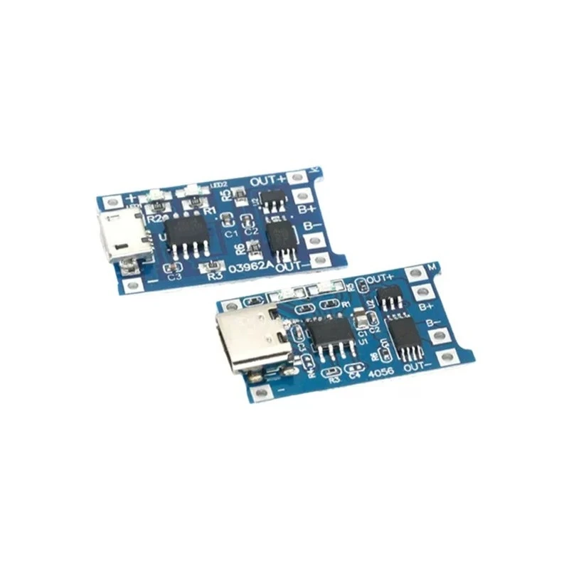 200pcs for tp4056 1a lithium battery charging board module type c usb interface charging protection two-in-one