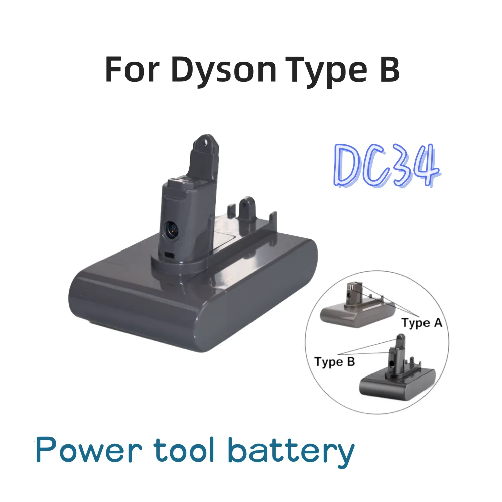 Voor Dyson 22.2V Dc31 Dc34 Dc35 Dc44 Dc45 Dc46 Dc55 Dc56 D57 Stofzuiger 6800Mah (Type-B) Oplaadbare Lithiumbatterij