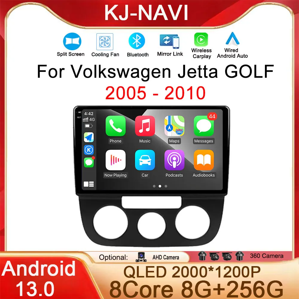 

Автомагнитола для Volkswagen Jetta GOLF 2005 - 2010 Android 13, автомобильный мультимедийный плеер, навигация видео GPSI Carplay, стерео Carplay