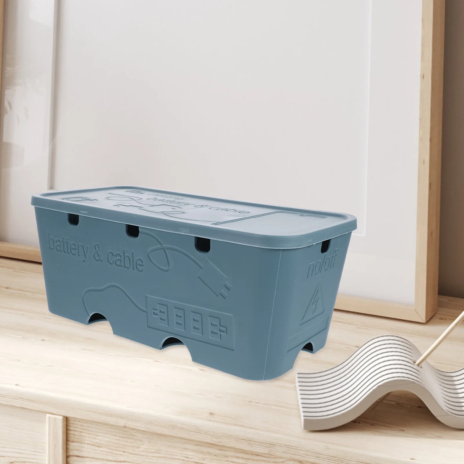 Cord Organizer Box Cable Management Storage for Power Strip Cords Data Cables Desktop Home Office Classroom Use Cord Hider