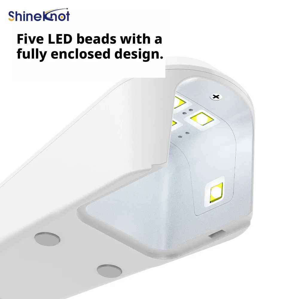 SHINEKNOT Quick-Drying Nail Lamp UV/LED Dual-Light Source Gel Curing Lamp Type-C Rechargeable Portable Smart Timer 365+405NM