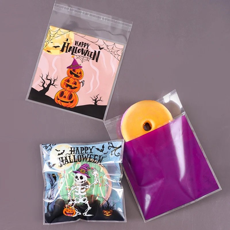 50/100 Stück Halloween-Süßigkeitentüten Kürbis-Geist-Geschenk-Keksverpackungsbeutel 2026 Halloween-Party-Dekoration Trick-or-Treat-Zubehör – Detail 3