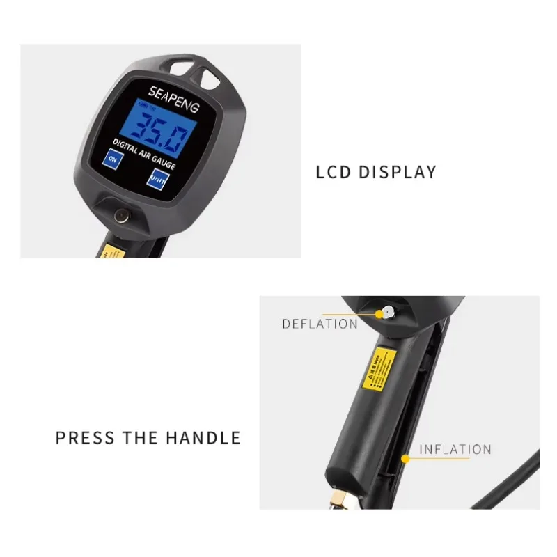 Pistola de aire del neumático del indicador del inflador de presión de neumáticos Digital de la venta superior del fabricante para el coche