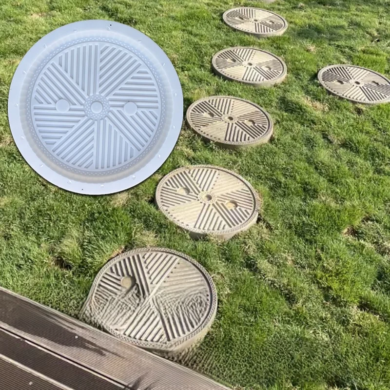 

Decorative Cement Pathway Tile Garden Fence Model Small Courard Transformation DIY Mold Garden Pathway Step Bri Model