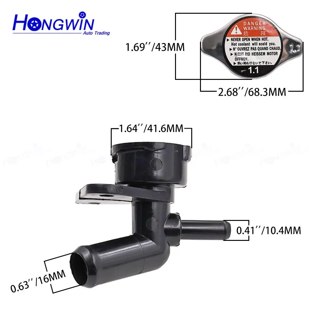 LFB7-15-17Y Coolant Filler Neck Assembly With Radiator Cap For Mazda 5 6 2.3L L4 2006-2010