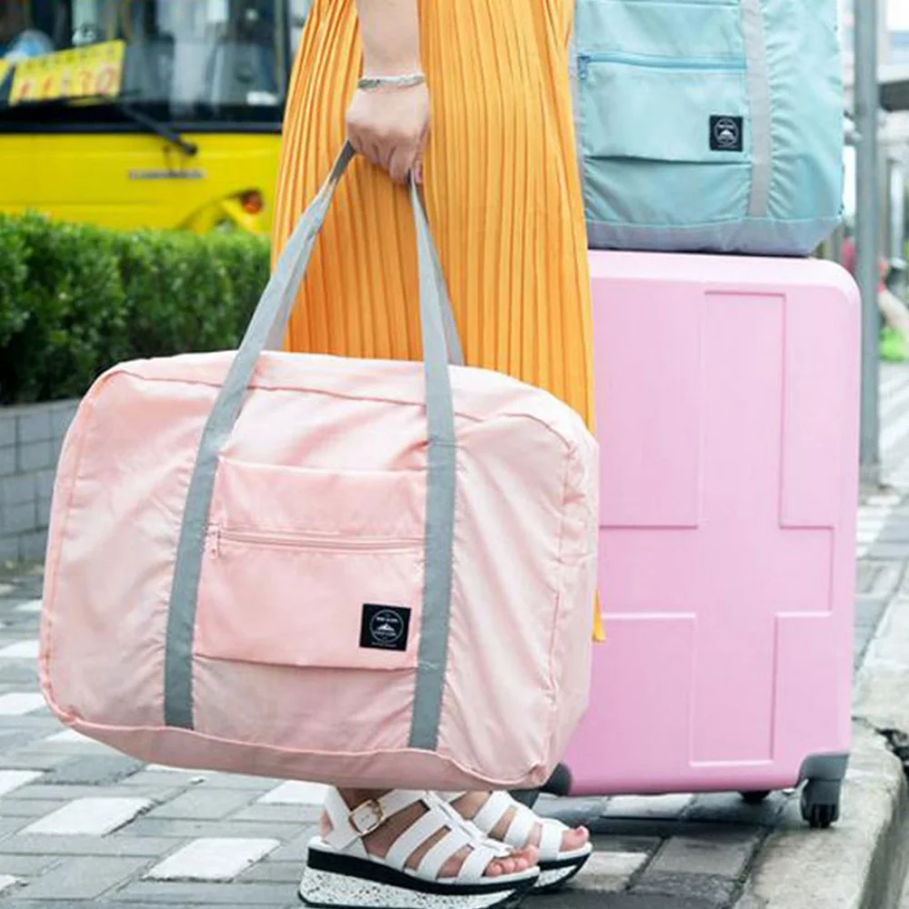 

Handheld Travel Bag Foldable Essential for Holiday Outings Travel Business Large Capacity Duffel Bag Casual Portable