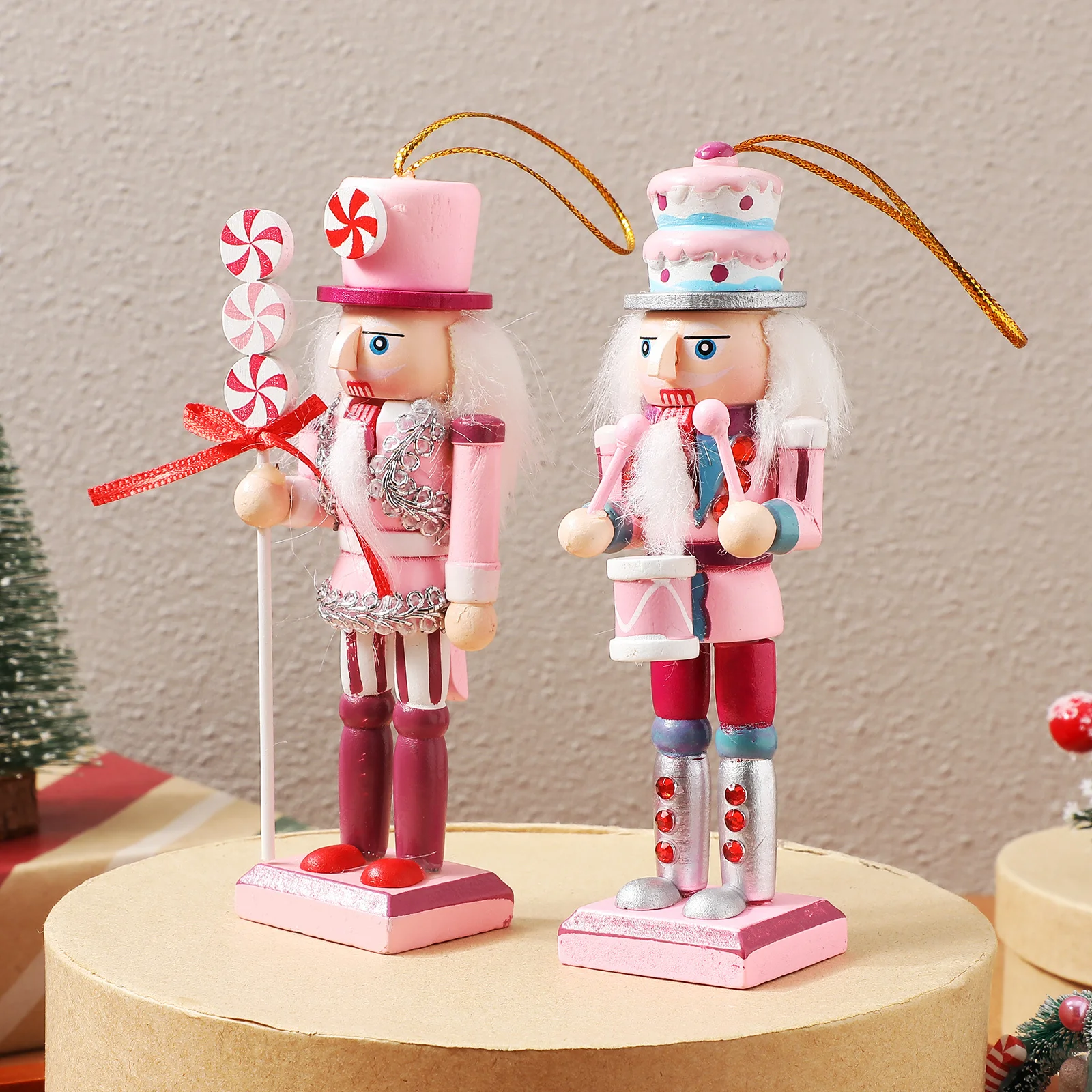 

3Pcs Nutcracker Christmas Decor Wooden Hanging Nutcracker Decorations Xmas Ornament Indoor Holiday Home Decor Xmas Ornament