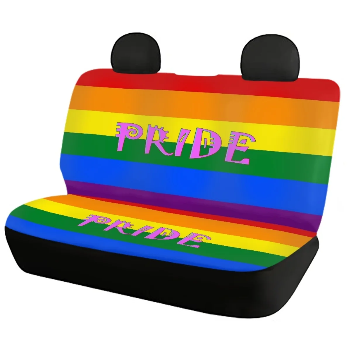 LGBT Pride Colorful Design Car Seat Cover Sets for Women Men Easy to Install Clean Vehicles Seat Cushion Covers Universal