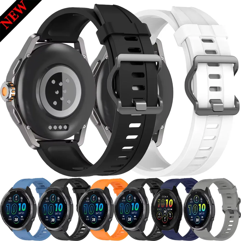 Cinturino in silicone morbido da 22 mm per Garmin Venu 3/2 Vivoactive 4 Sport cinturino leggero traspirante per Garmin 965 955 255 265 Band