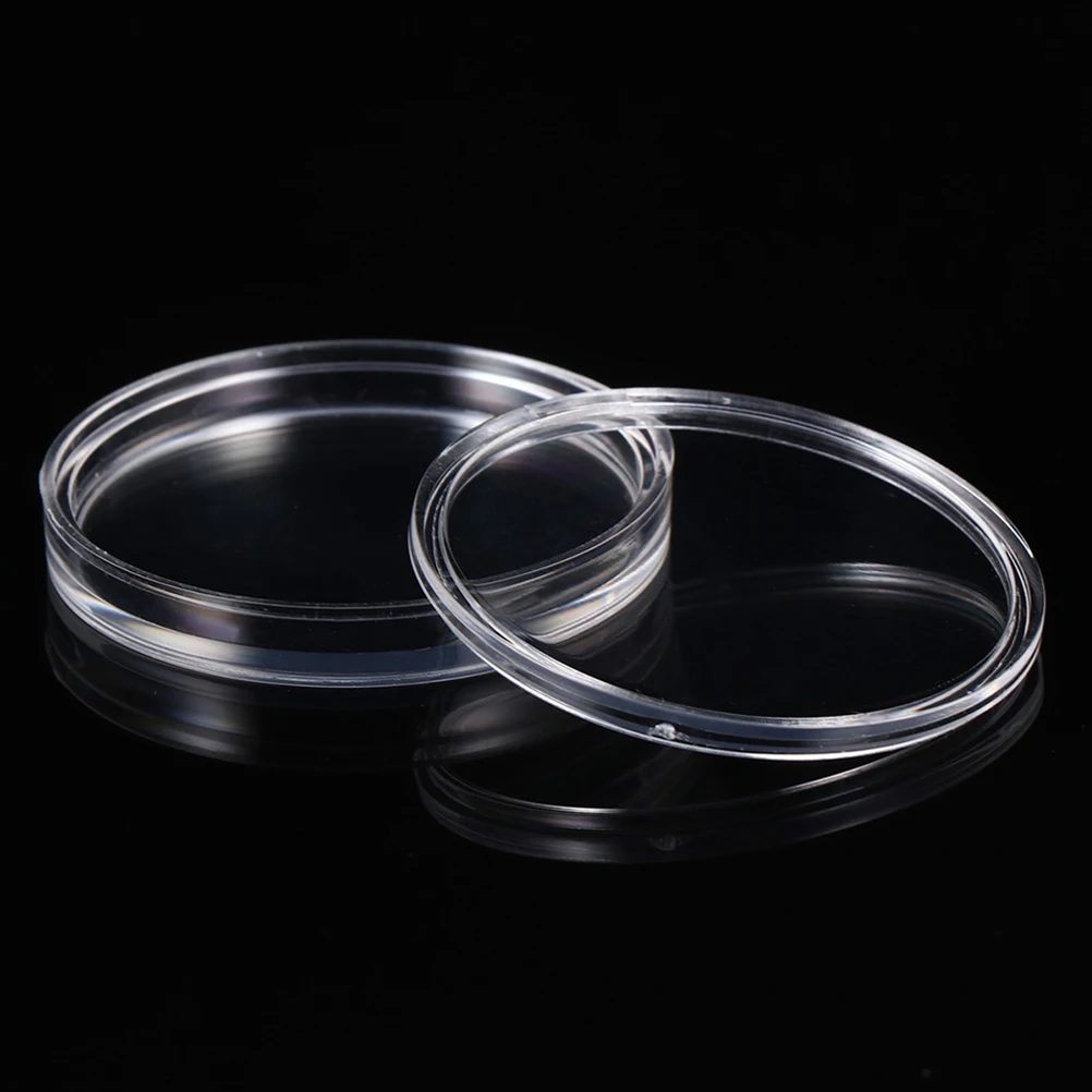 

50 PCS Acrylic Coin Box Organizer Clear Holder Storage Boxes Collection Supplies Case Kit Display Protectors Mini