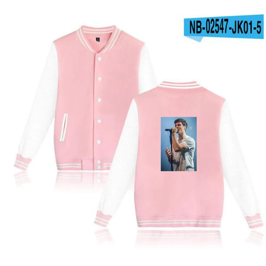 Wincent weiss jaqueta de lã uniforme de beisebol dos homens das mulheres harajuku streetwear hip hop manga longa rosa moletom com capuz outerwear