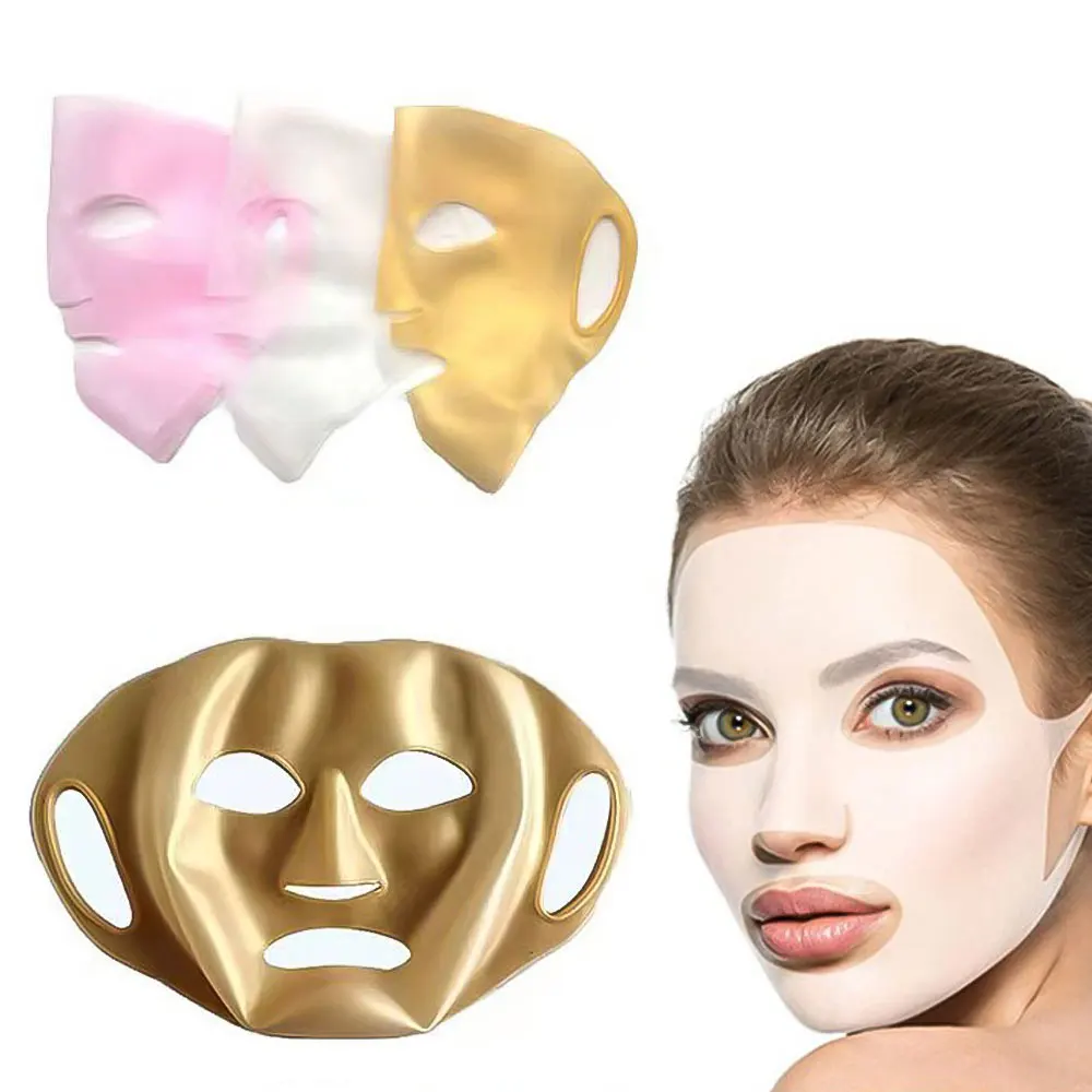 

3D Silicone Mask Face Women Skin Care Tool Hanging Ear Face Mask Gel Sheet Reusable Lifting Anti Wrinkle Firming Ear Fixed Tools