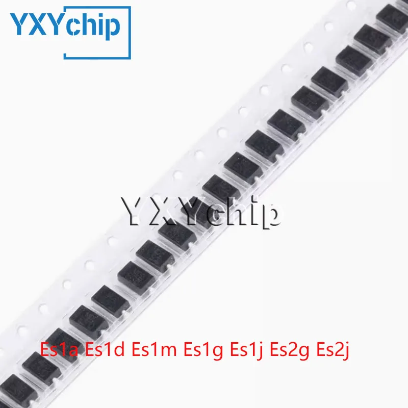 50pcs Smd Fast Rectifier Diode Es1a Es1d Es1m Es1g Es1j Es2g Es2j 1a 2a 50v 200v 400v 600v 1000v Do-214ac Sma