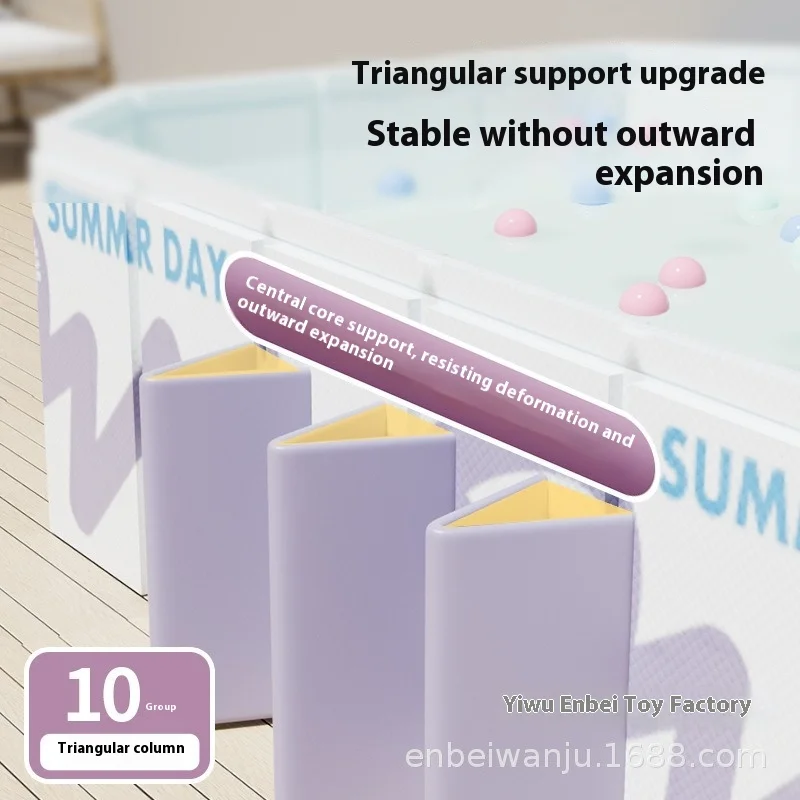 Dziecięcy basen bez pompowania Składany Wytrzymały Ekologiczny Zewnętrzny Rodzinny Duży