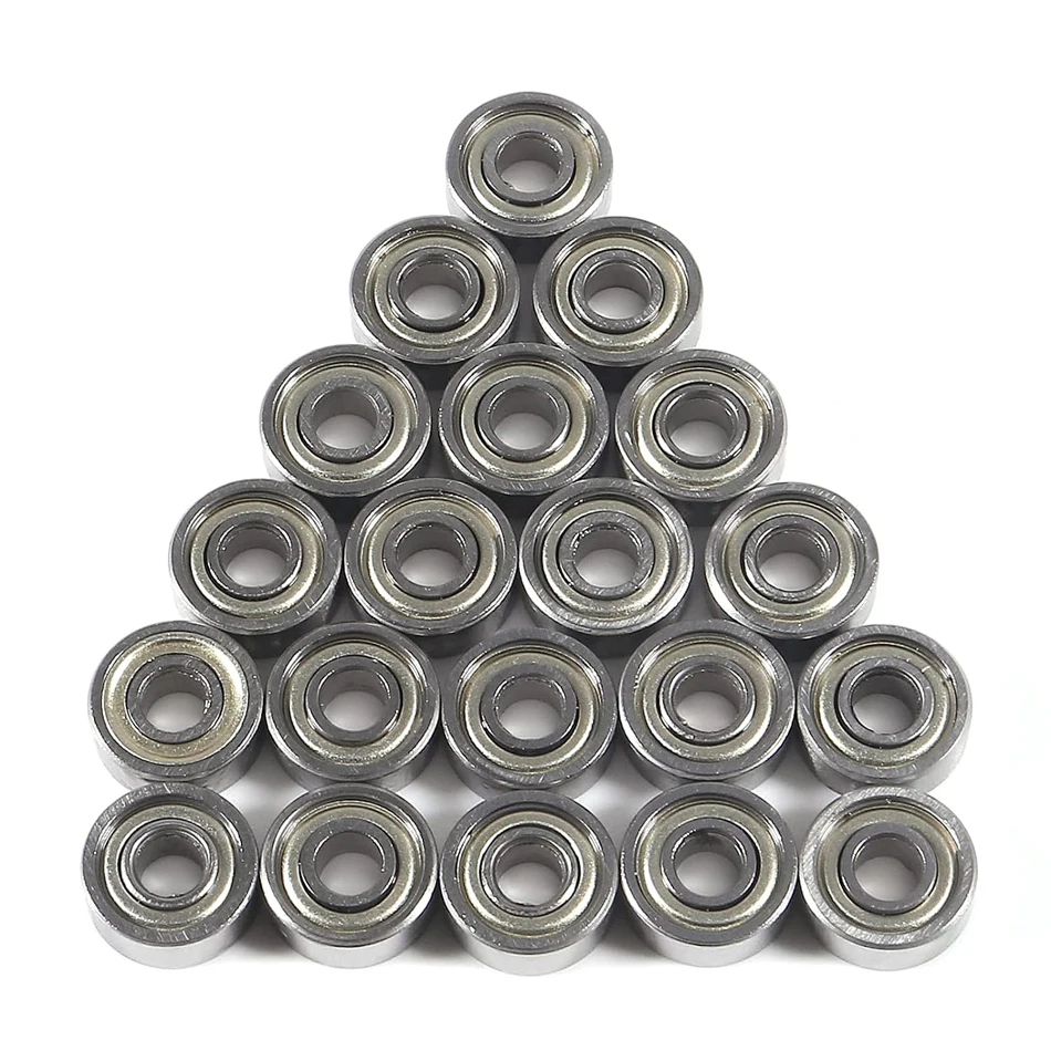 20 Buah Bantalan Bola 694ZZ Berpelindung Ganda 694-2Z 1080094 4Mm X 11Mm X 4Mm Alur Dalam Dua Sisi Bantalan Baja Karbon Tinggi