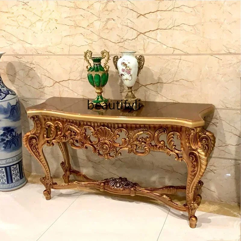 182C LZZ European-Style Console Villa Living Room Sofa Backrest Cabinet Light Luxury Hall Cabinet
