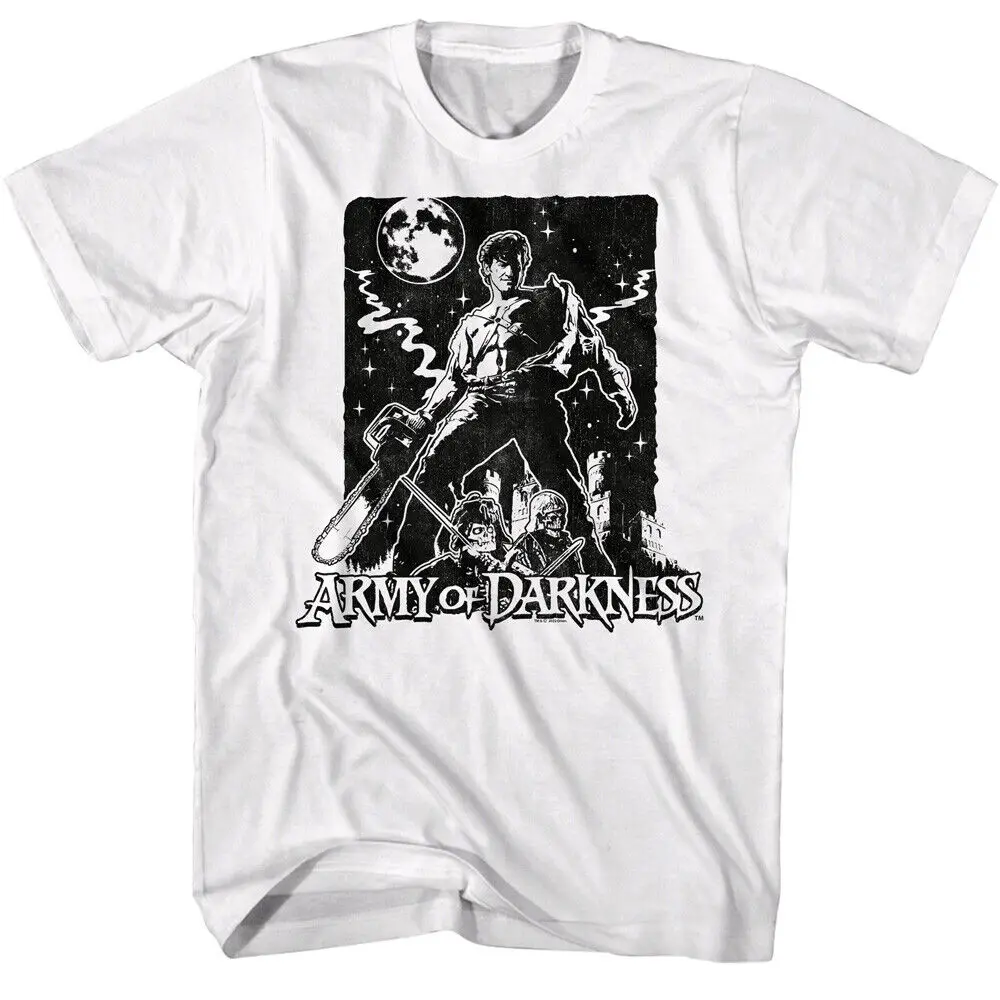 Army Of Darkness Stark Night Men'S T Shirt Ash Chainsaw Wielding Zombie Horror