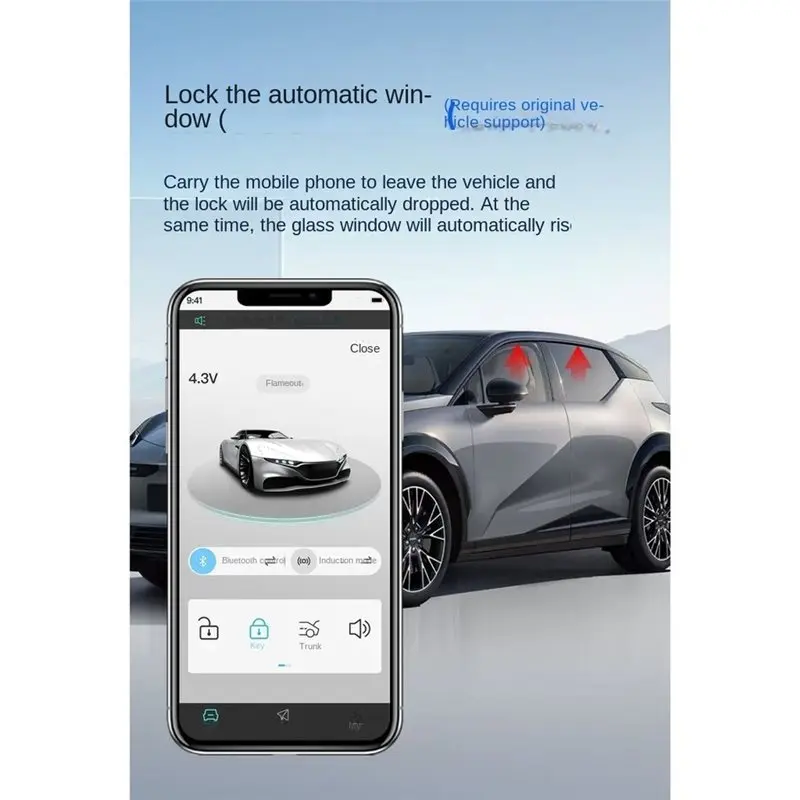 A20K-DIGITAL SMARTPHONE KEY RECHARGEABLE SOLAR Power For Car Fit With Factory Push Begin Button Start Only