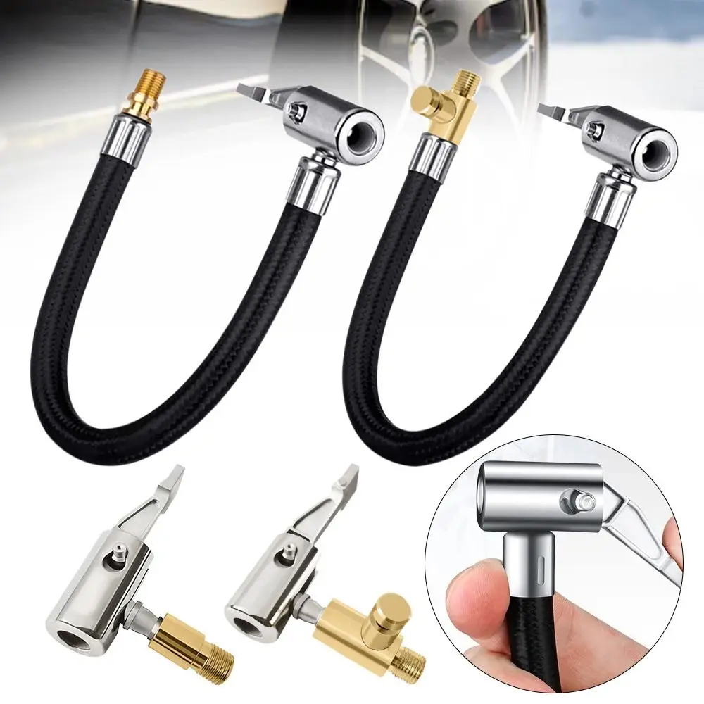 Tuyau mandrin d'air connexion de pneu verrouillage pompe à Air Tube d'extension adaptateur de pompe à Air tuyau de gonflage de pneu de voiture pompe à Air gonflable