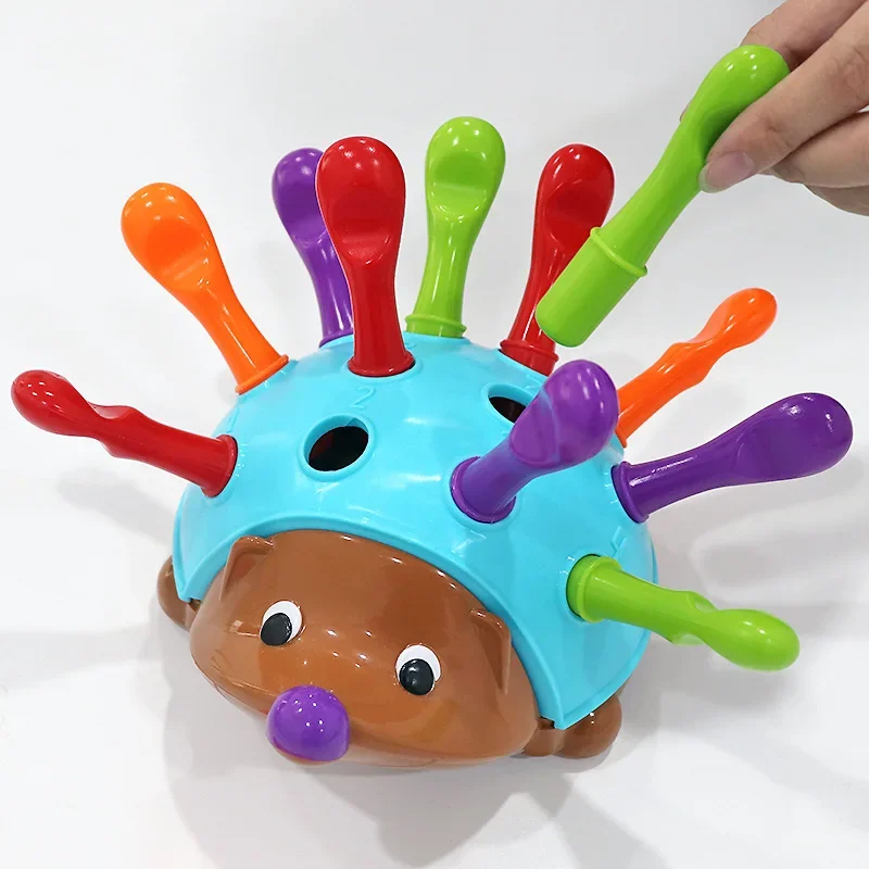 Early Education Toys Hedgehog Training Focused on Children's Fine Motor Hand-Eye Coordination Fight Inserted Toy For 1-3 Years