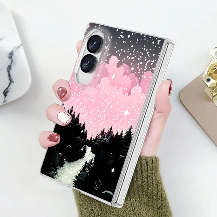 Beautiful View Design Case for Samsung Galaxy Z Fold 8 PC Hard Luxury ZFold8 ZFold 8 Phone Cover