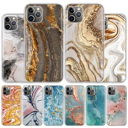 Fashion Gold Pink Geometric Marble Phone Case For Apple iPhone 11 12 13 14 15 16 Pro Max 7 X XS 8 Plus + Mini SE Customized Prin