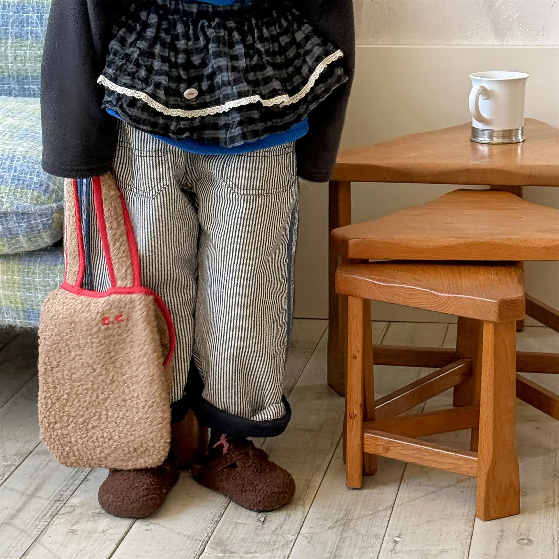 

2025 Winter New Children Striped Trousers Girls Cotton Padded Pants Boys Casual Pants Baby Thick Warm Jeans Kids Denim Trouser