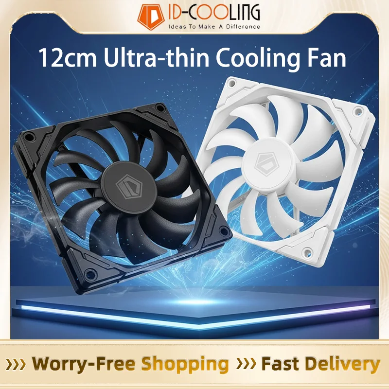 ID-COOLING TF-9215 Ultra-thin Design High Speed Large Air Volume Case Fan 12V/4Pin PWM Adjust Speed Serializable Cooling Fan