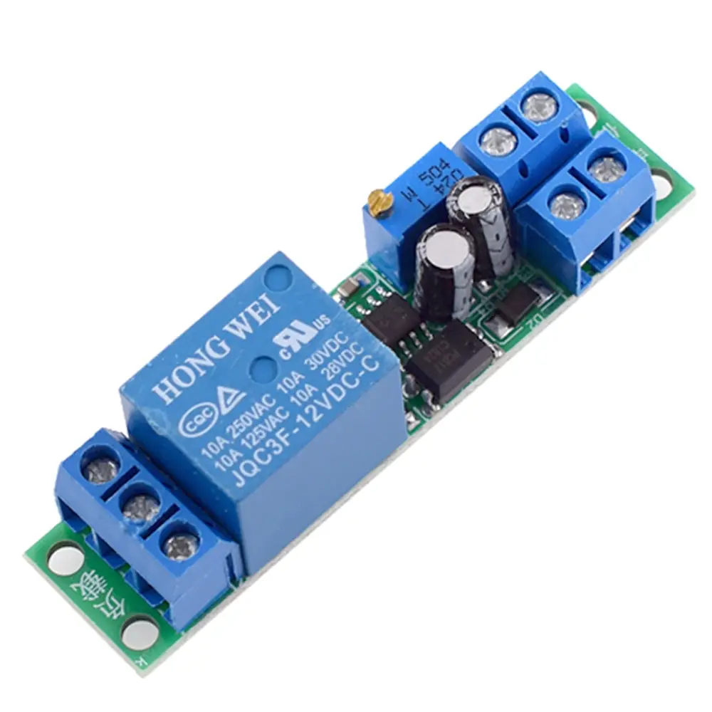 1X DC 12V Adjustable Signal Trigger Timing Timer Delay Turn Off Delay Timer Switch Automatic Start Relay Module W/ Optocoupler