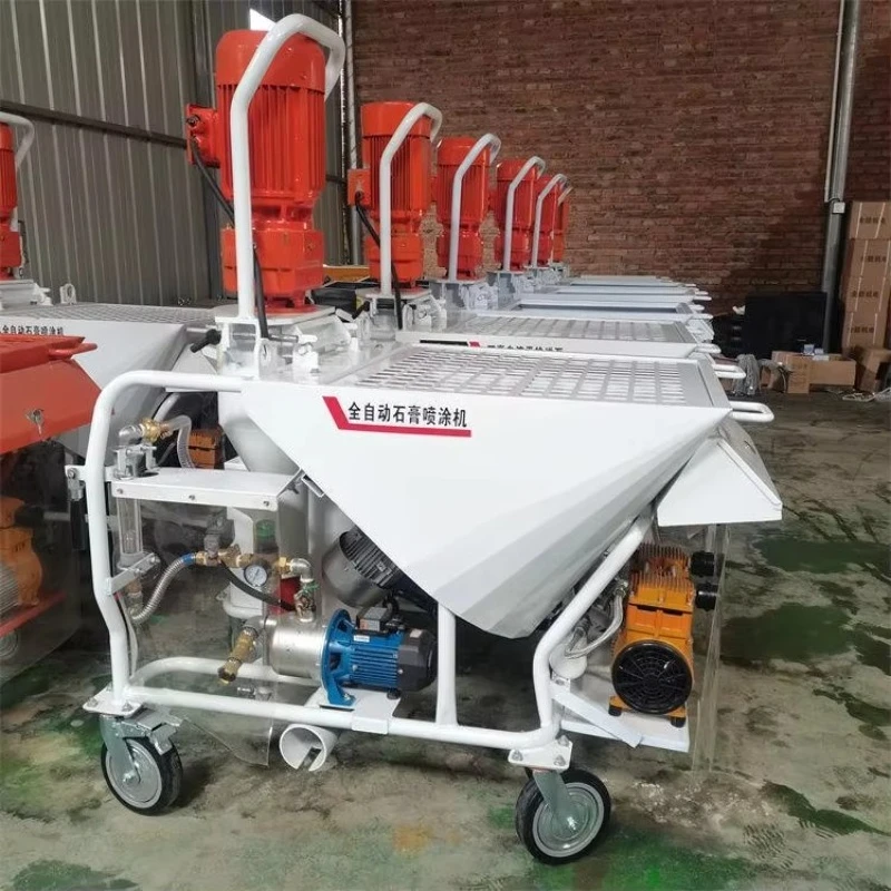 Gypsum Plastering Auto Mortar Sprayer 380V 5.5KW 115L Hopper 30L/min for Wall Cement Lime Plaster Masonry Mortar Customized