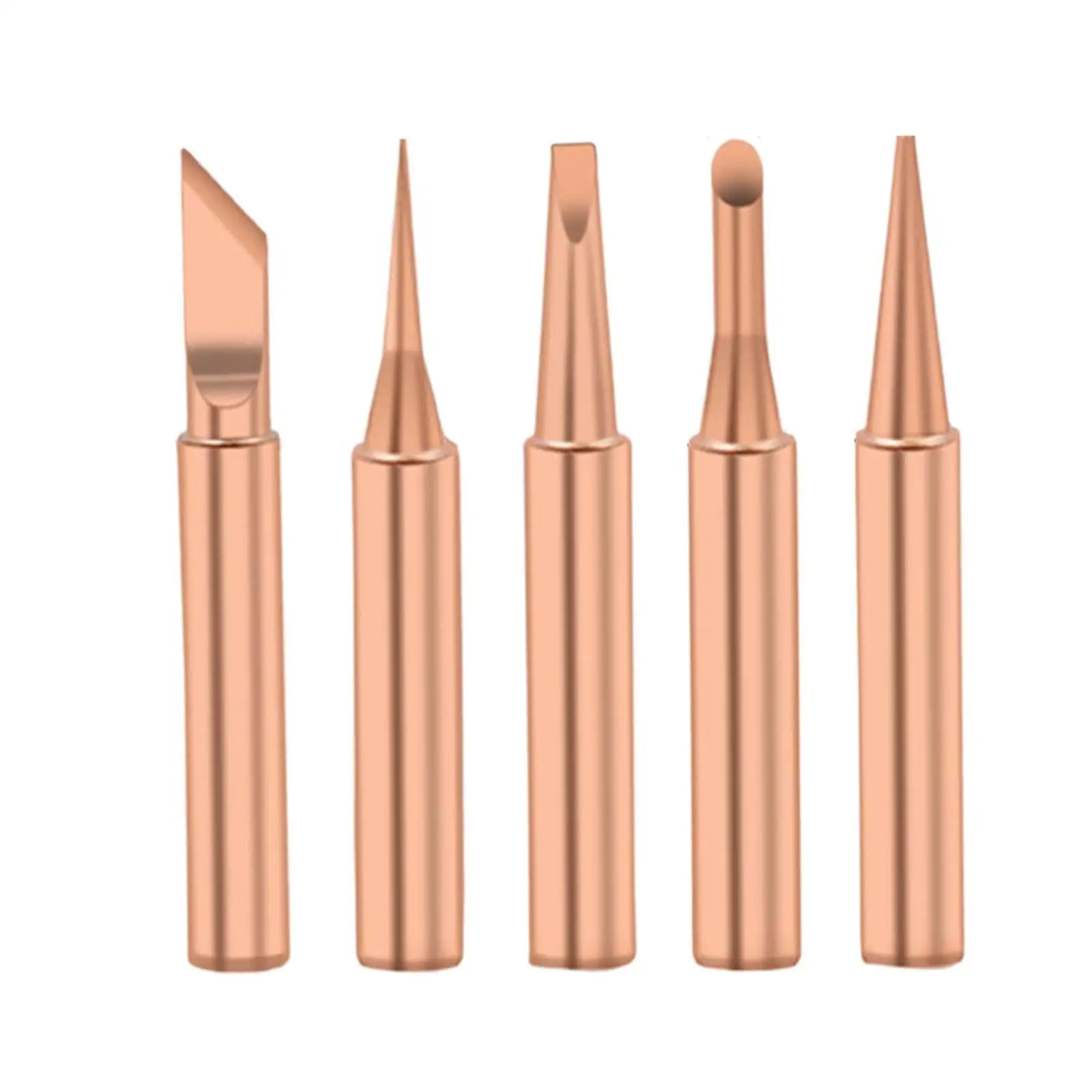 5x Soldering Tips Copper for Soldering Station Solder Tips Welding Head for Soldering Tools Repair Metal Jewelry Accessory