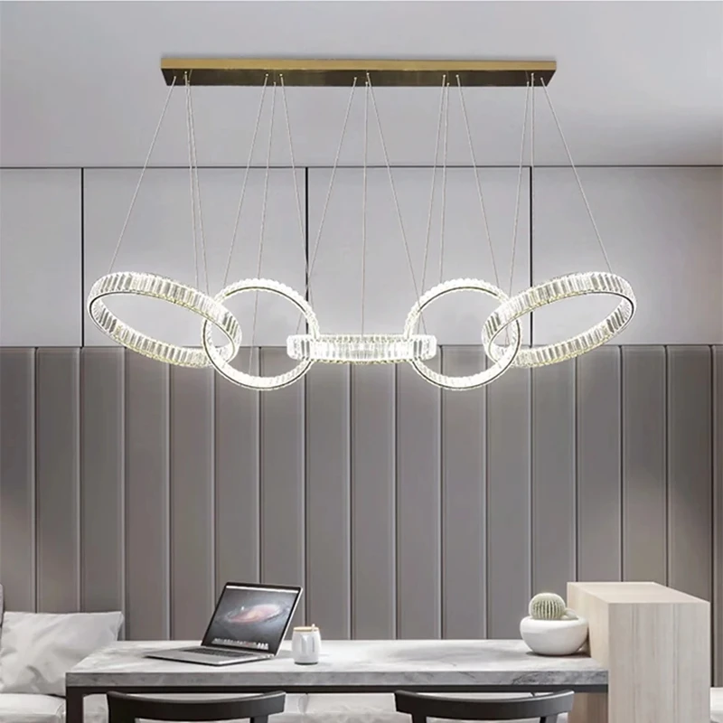 Lampade a sospensione per decorazioni domestiche, lampadario di cristallo di lusso per soggiorno, lampada a sospensione per sala da pranzo, plafoniera, illuminazione per interni