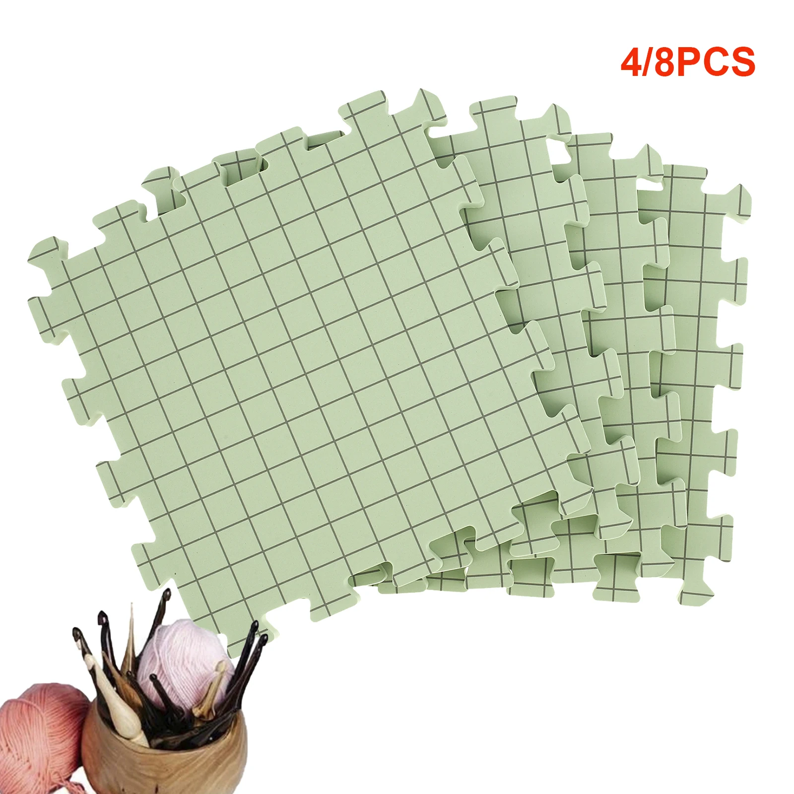 4/8Pcs Foam Blocking Board Ultra Thick Foam Knitting Block Mat Portable Grid Knitting Board DIY Crafts Crochet Accessories