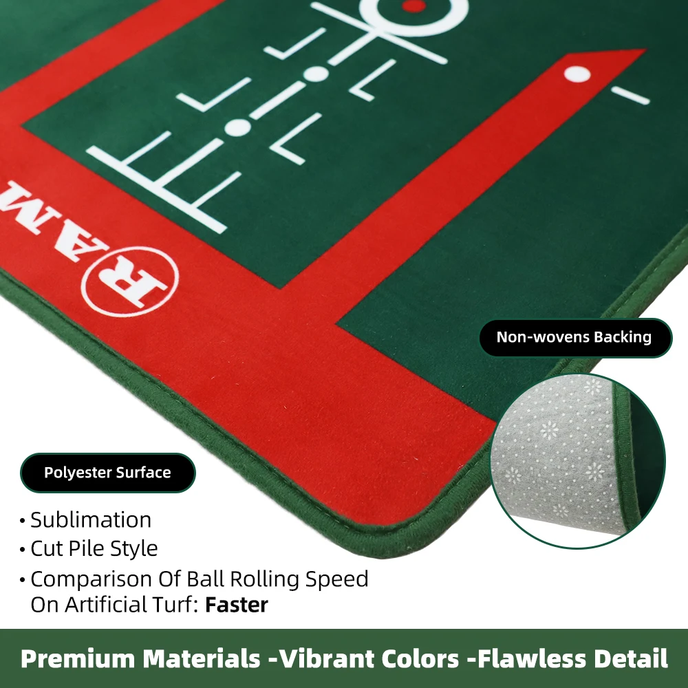 Custom logo Golf Putting Mat for Indoor Mini Putting Mat for Golf Exercise Green Mat for Home Office Gym Practice Use