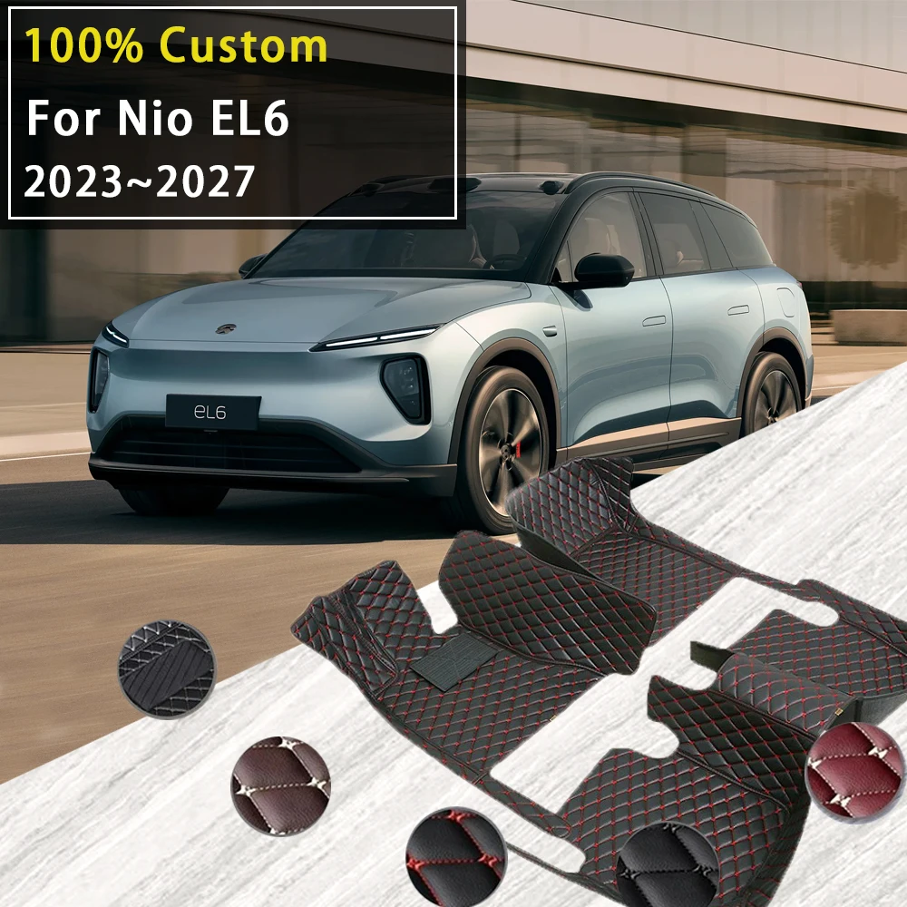 

Car Floor Mats For Nio EL6 ES6 MK2 2023 2024 2025 2026 2027 Leather Luxury Rugs Carpet Full Set Auto Interior Part Accessories