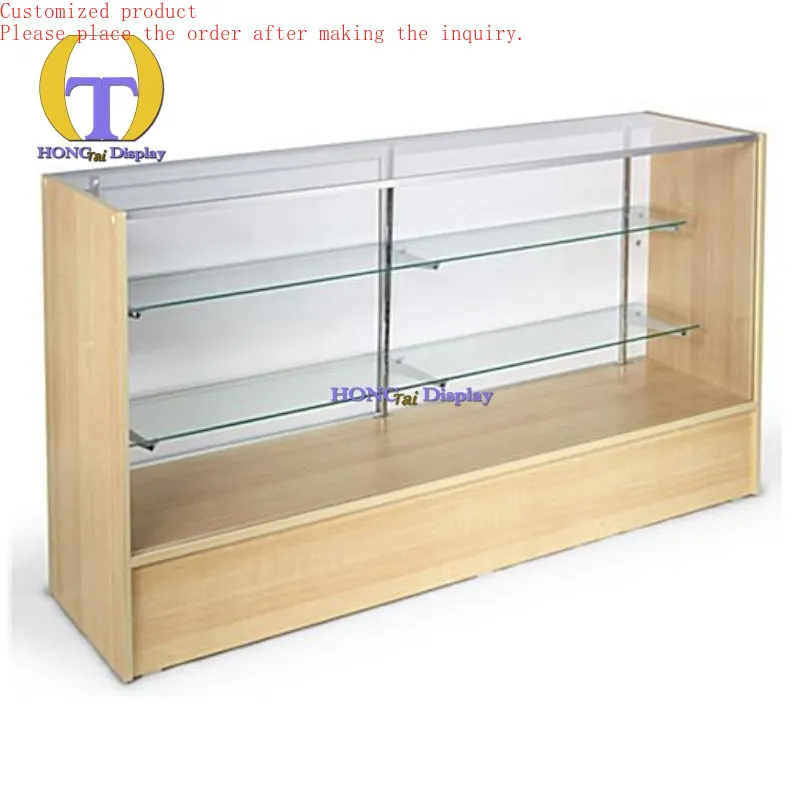 

Custom.Economic Wooden Counter Modern Supermarket Shelves Furniture for Sale Retail Glass Tobacco Mall Display