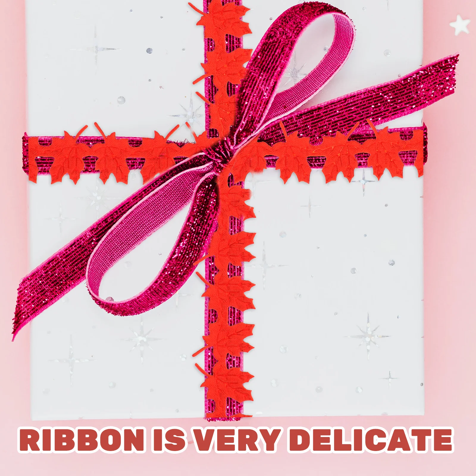 

3 Rolls Maple Leaf Ribbon Leaves Decoration Trim Rope Ribbons Wired Cute Fall Decorations