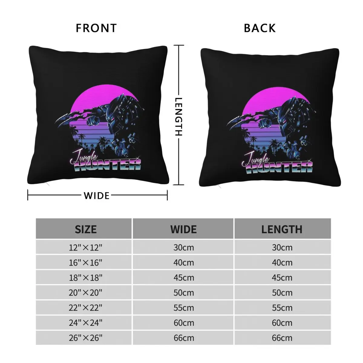 Alien Predator Jungle Hunter Square Pillowcase Polyester Linen Velvet Creative Zip Decor Throw Pillow Case Home 45x45