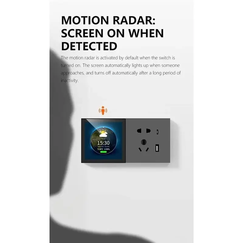 [B24B!】 Tuya Smart Zigbee 4-Inch Touch Screen Multi Functional Dimming Switch Scene Switch Custom Text Multi Language-Adaptable