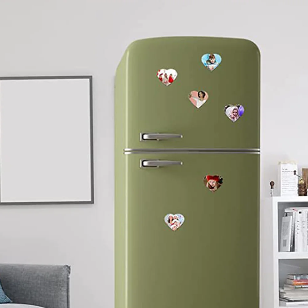 

30pcs Heart Shape Blank Thermal Sublimation Magnets Heat Press Fridge Stickers Home Handicrafts Diy Decorative Refrigerator