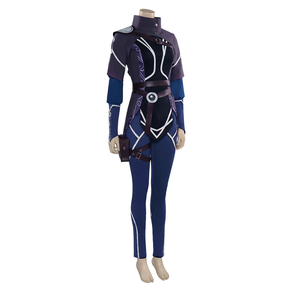 Costume de Cosplay du Prince Rayla du Dragon, Déguisement, Uniforme, Pantalon, Tenue d'Halloween, Carnaval, pour Femme Adulte