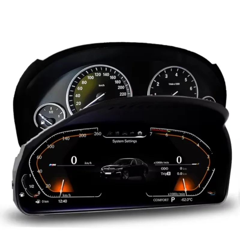 

Для автомобильного кластера, цифровая приборная панель с Carplay для X6 E71 E70, цифровой кластерный прибор, спидометр для Android Auto