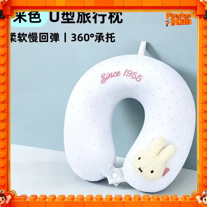 Genuine Miffy U Shaped Neck Plush Pillow Cartoon Multicolor Skin Friendly Pressure Relief Support Fan Gift