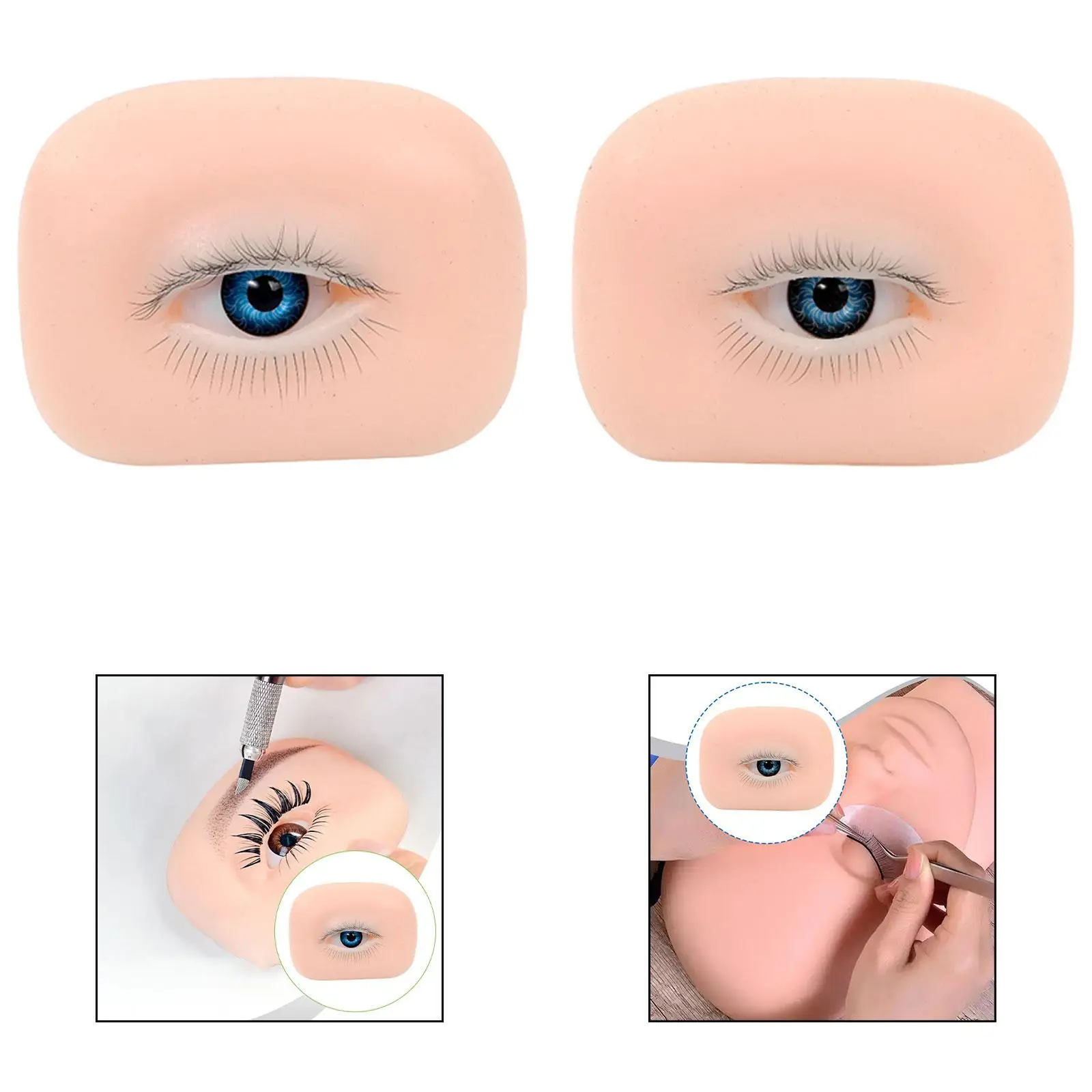 

5D силиконовая модель глаз, инструмент для практики макияжа, мягкая силиконовая модель для практики ресниц для начинающих