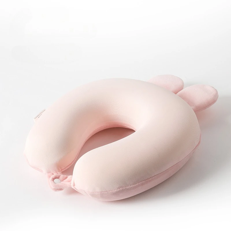 Cute Hot Anime Miffy Rabbit Ears Cartoon Memory Cotton Neck Pillow Four Hump Neck Pillow Comfort U-pillow Travel Car Plane Miffy view 6