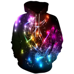 Geometry Dog Dinosaur Graphic Hoodie For Men Colorful 3D Printed Long-Sleeved Pullover Loose Hoodies Sweatshirt Streetwear Tops