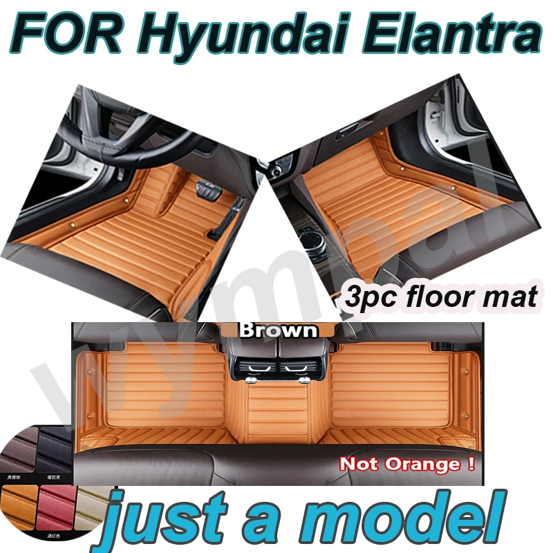 

Роскошный кожаный автомобильный коврик LUXURY на заказ для Hyundai Elantra 2012 2013 2014 2015, автомобильный коврик, полный комплект, женский водонепроницаемый