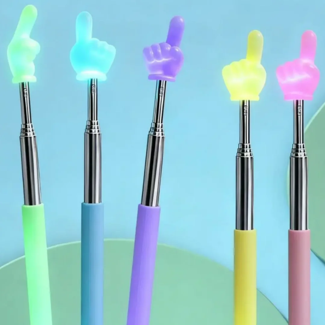 قطعة واحدة من عصا قراءة الإصبع المضيئة القابلة للسحب، الألوان عشوائية، عصا إصبع مضيئة للقراءة في الليل، دليل المعلم للاستخدام المنزلي، عصا قراءة الأصابع، اللوازم المكتبية المدرسية #6