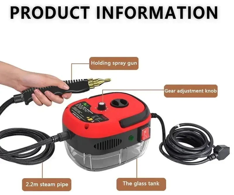 AS YouzamAUTO 2500W Steam Cleaner,Handheld High-Temperature Pressurized,Natural steam cleaning,Portable Steamer for Car